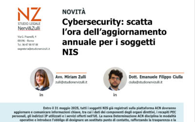 Cybersecurity: scatta l’ora dell’aggiornamento annuale per i soggetti NIS