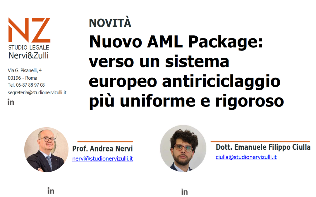 Nuovo AML Package: verso un sistema europeo antiriciclaggio più uniforme e rigoroso