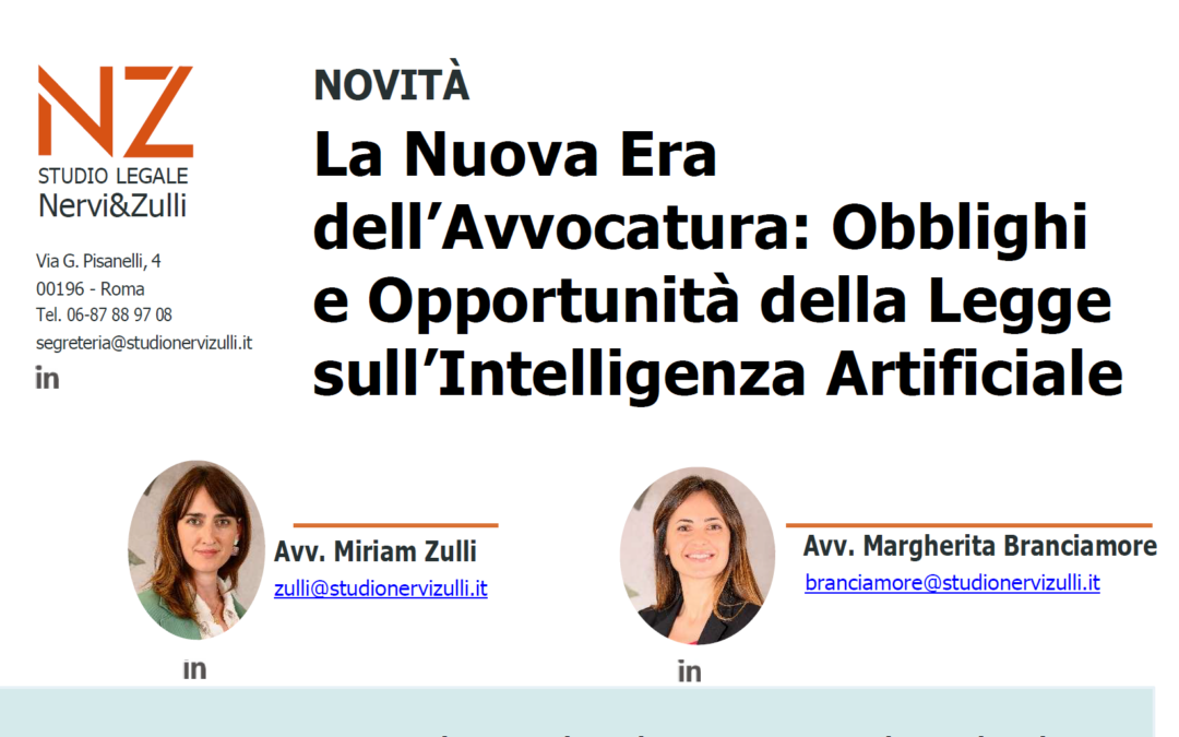 la nuova era dell'avvocatura - intelligenza artificiale